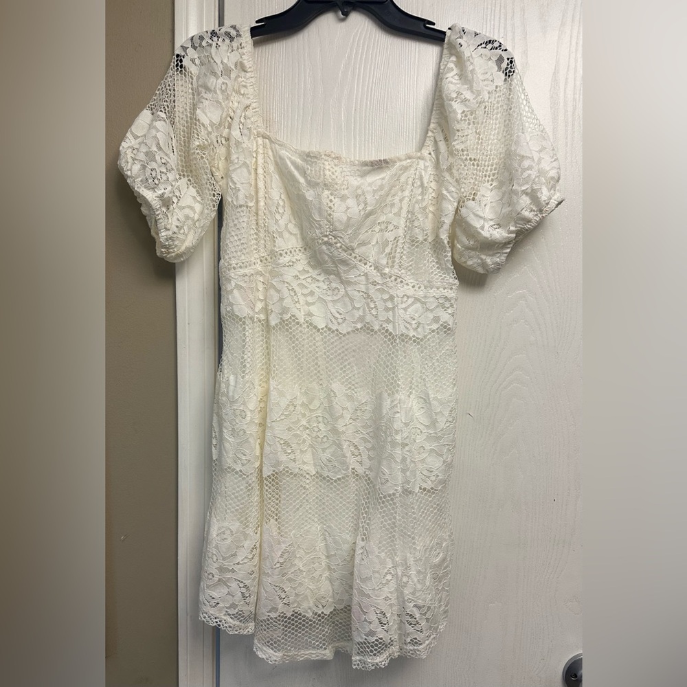 Free People Cream Lace Dress - Picture 3 of 5